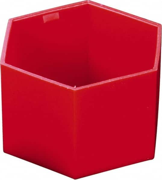 Caplugs - Hex Head Hex Cap - 61/64" Long, Low-Density Polyethylene, Red - Caliber Tooling