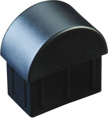 Caplugs - Domed Ribbed Finishing Plug for 14 to 20 Gauge Panels, for 3/4" Tube Diam - Low-Density Polyethylene, Black - Caliber Tooling