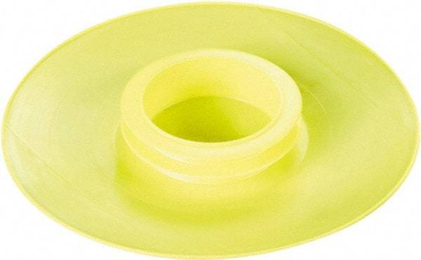 Caplugs - 1.18" ID, Push-On Flange Cap - 4.33" OD, 51/64" Long, Low-Density Polyethylene, Yellow - Caliber Tooling