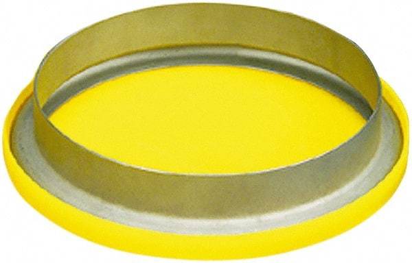 Caplugs - 2.122" ID, Round Head Flange Cap - 11/32" Long, Low-Density Polyethylene, Yellow - Caliber Tooling