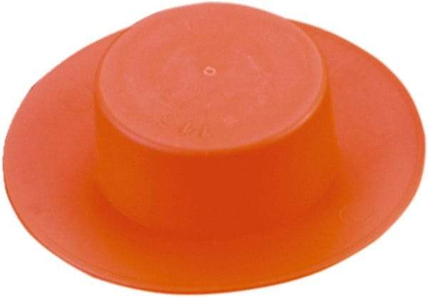 Caplugs - 3.58" ID, Round Head Flange Plug - 5.59" OD, 3/4" Long, Low-Density Polyethylene, Orange - Caliber Tooling