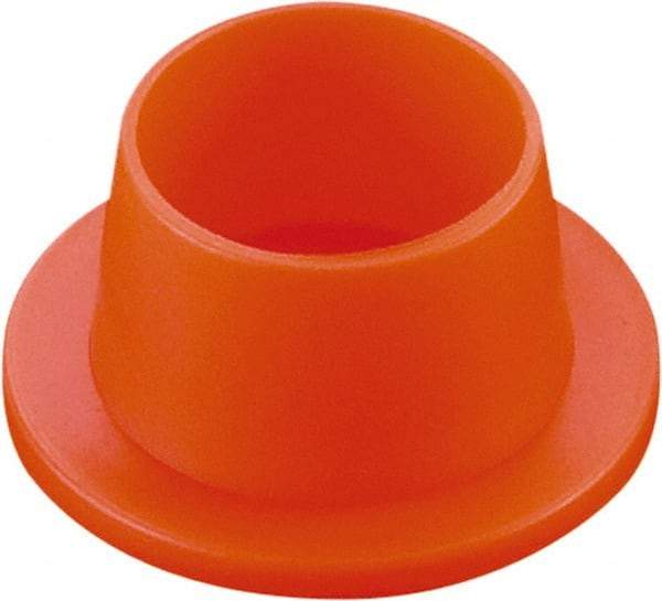 Caplugs - 1.636" ID, Round Head, Tapered Plug - 2.27" OD, 11/16" Long, Low-Density Polyethylene, Orange - Caliber Tooling