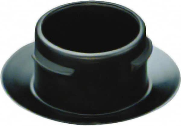 Caplugs - Push-In Finishing Plugfor 1/8 NPT, 3/8 SAE Thread - 0.317" ID, 0.59 OD, 0.24" Deep, Low-Density Polyethylene, Black - Caliber Tooling