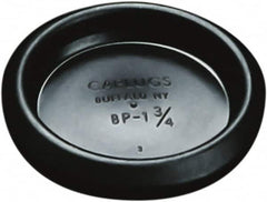 Caplugs - Button Finishing Plug for 0.03 to 0.1" Thick Panels, - 1.68" ID, 2" OD, 0.36" Deep, Low-Density Polyethylene, Black - Caliber Tooling