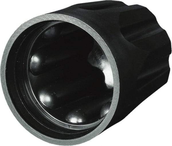 Caplugs - Serrated Round Head Sucker Rod Cap - High-Density Polyethylene, Black - Caliber Tooling