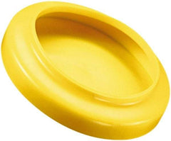 Caplugs - Flexible, Round Head Flange Cap - 49/64" Long, Vinyl, Yellow - Caliber Tooling