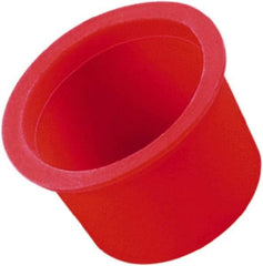 Caplugs - 1-1/4" ID, Round Head, Tapered Masking Cap/Plug - 1.65" OD, 7/8" Long, Silicone, Natural (Color) - Caliber Tooling