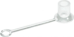 Caplugs - 0.235" ID, Round Head, Tethered Cap - 1-29/32" Long, Silicone, Natural (Color) - Caliber Tooling