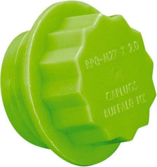 Caplugs - 12-Point Head, Threaded Plug - 24.64mm OD, Polypropylene, Green - Caliber Tooling