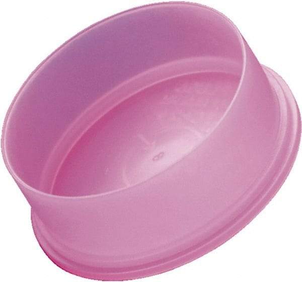 Caplugs - Round Head, Static Dissipative Cap - 3.22" OD, 19/32" Long, Polyethylene, Pink - Caliber Tooling