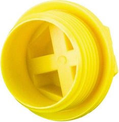 Caplugs - Hex Head with Slot, Threaded Plug - 14.22mm OD, Nylon, Yellow - Caliber Tooling