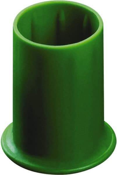 Caplugs - 0.357" ID, Round Head Vented Cap - 0.69" OD, 15/16" Long, Thermoplastic Rubber, Blue - Caliber Tooling