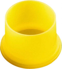 Caplugs - 0.85" ID, Round Head Utility Plug - 5/8" Long, Low-Density Polyethylene, Yellow - Caliber Tooling