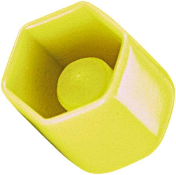 Caplugs - Hex Head Cap - 41/64" Long, Vinyl, Yellow - Caliber Tooling