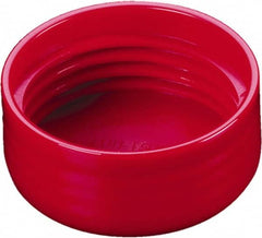 Caplugs - Round Head, Threaded Cap - Vinyl, Red - Caliber Tooling