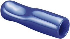 Caplugs - 0.53" ID, Pull-Tab, Round Head Cap - 1-1/8" Long, Vinyl, Blue - Caliber Tooling