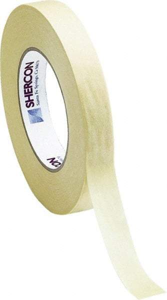 Caplugs - 100mm Wide x 55 m Long Off-White Crepe Paper High Temperature Masking Tape - Series KD11100MM, 7.5 mil Thick - Caliber Tooling