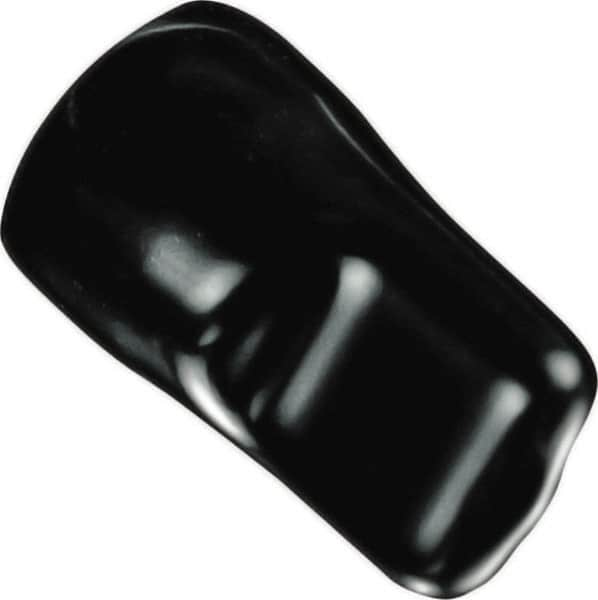 Caplugs - 0.207" ID, Pull-Tab, Round Head Masking Cap - 1-1/8" Long, Vinyl, Black - Caliber Tooling