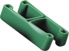 Caplugs - 2-3/4" x 3/4", Flexible Push-On I-Frame End Cap - 1-5/8" Long, Vinyl, Green - Caliber Tooling