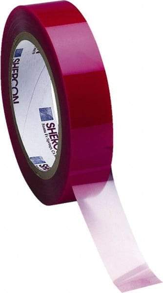 Caplugs - 3/8" Wide x 72 Yd Long Red Polyester Film High Temperature Masking Tape - Series PC11-0375, 3.5 mil Thick - Caliber Tooling