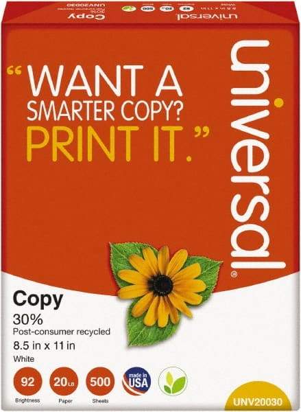 UNIVERSAL - 8-1/2" x 11" White Copy Paper - Use with Laser Printers, Copiers, Plain Paper Fax Machines - Caliber Tooling