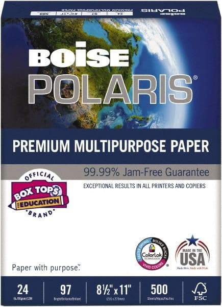 Boise - 8-1/2" x 11" White Copy Paper - Use with Laser Printers, Copiers, Inkjet Printers - Caliber Tooling