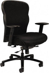 Basyx - 42-7/8" High Big & Tall Mesh Chair - 28 5/8" Wide x 25-5/8" Deep, Fabric Mesh Seat, Black - Caliber Tooling