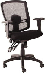 ALERA - 41-3/4" High Mid Back Chair - 30-3/4" Wide x 24-3/4" Deep, Mesh Seat, Black - Caliber Tooling