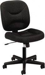 Basyx - 38-1/4" High Task Chair - 24-1/2" Wide x 33-1/2" Deep, Padded Mesh Seat, Black - Caliber Tooling