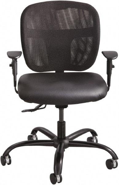 Safco - 37" High Task Chair - 26" Wide x 26" Deep, Vinyl Seat, Black - Caliber Tooling