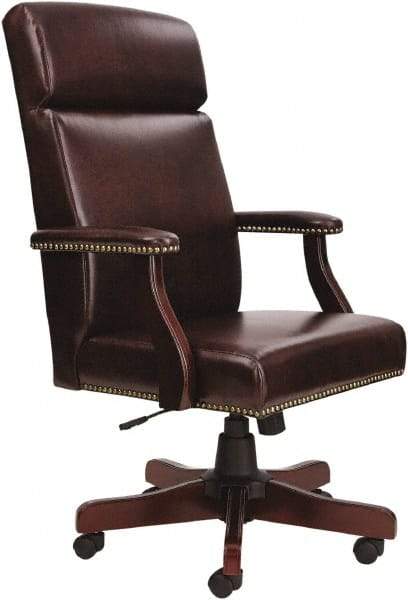 ALERA - 48-3/4" High High Back Chair - 26" Wide x 29" Deep, Vinyl Seat, Burgundy - Caliber Tooling