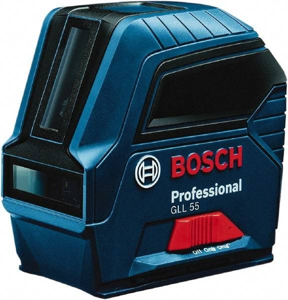 Bosch - 2 Beam 50' Max Range Self Leveling Cross Line Laser - ±5/16\x94 at 30' Accuracy, Battery Included - Caliber Tooling