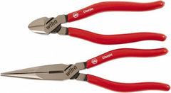 Wiha - 2 Piece Cutting Plier Set - Comes in Vinyl Pouch - Caliber Tooling