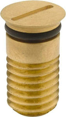 Jergens - 1 Piece M12x1.75 Vise Chip Plug - Brass, 23" Long, 14.5mm Wide - Caliber Tooling