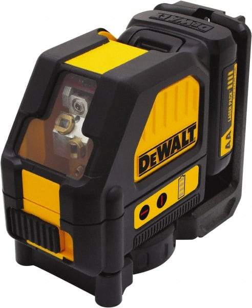 DeWALT - 2 Beam 165' Max Range Self Leveling Cross Line Laser - Red Beam, 1/8" at 30' Accuracy, 17-3/4" Long x 13" Wide x 6-1/8" High, Battery Included - Caliber Tooling