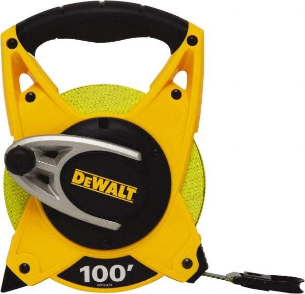 DeWALT - 100' x 3/4" Tape Measure - 1/8" Graduation, Inch Graduation Style - Caliber Tooling