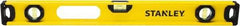 Stanley - 24" Long 3 Vial I-Beam Level - Aluminum, Yellow, 1 Level & 2 Plumb Vials - Caliber Tooling