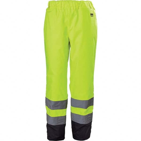 Helly Hansen - Size M Hi-Vis Yellow & Charcoal Rain & Wind Resistant & Waterproof & High Visibility Rain Pants - Caliber Tooling