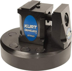 Kurt - 2" Jaw Width, 3-7/8" High x 5.38" Long x 5-3/8" Wide Dovetail Reversible Vise - For Use with 4 & 5 Axis Workholding Systems - Caliber Tooling