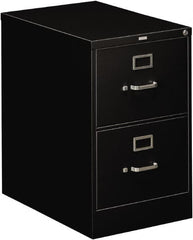 Hon - 18-1/4" Wide x 29" High x 26-1/2" Deep, 2 Drawer Vertical File - Steel, Black - Caliber Tooling