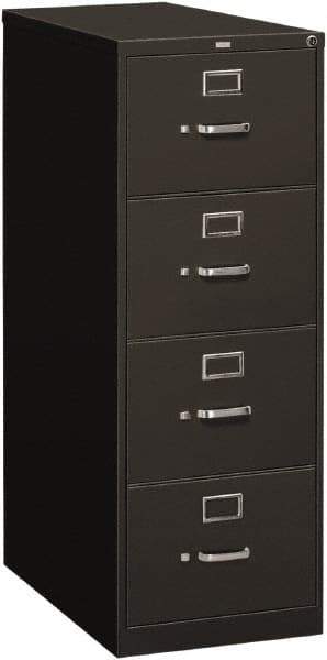 Hon - 18-1/4" Wide x 52" High x 26-1/2" Deep, 4 Drawer Vertical File - Steel, Charcoal - Caliber Tooling