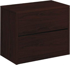 Hon - 36" Wide x 29-1/2" High x 20" Deep, 2 Drawer Lateral File - Woodgrain Laminate, Mahogany - Caliber Tooling