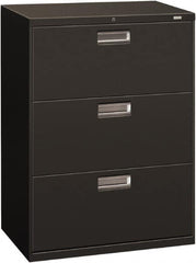 Hon - 30" Wide x 40.88" High x 19-1/4" Deep, 3 Drawer Roll-Out - Steel, Charcoal - Caliber Tooling