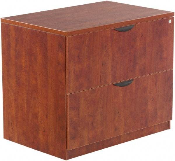 ALERA - 34" Wide x 29-1/2" High x 22-3/4" Deep, 2 Drawer Lateral File - Woodgrain Laminate, Medium Cherry - Caliber Tooling