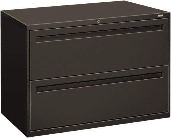 Hon - 42" Wide x 28.38" High x 19-1/4" Deep, 2 Drawer Lateral File - Steel, Charcoal - Caliber Tooling