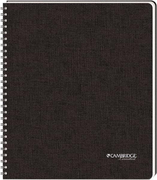 Cambridge Limited - 96 Sheet, 8-1/2 x 11", Legal (Style) Hardbound Notebook - Black - Caliber Tooling