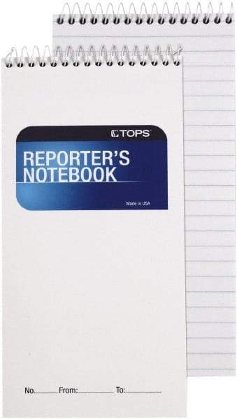 TOPS - 70 Sheet, 4 x 8", Legal/Wide (Style) Reporter\x92s Notebook - White - Caliber Tooling