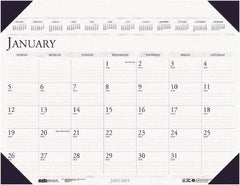 House of Doolittle - 12 Sheet, 3-3/4 x 6", Desk Pad Calendar - Blue - Caliber Tooling