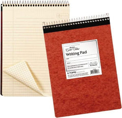 AMPAD - 70 Sheet, 6-7/8 x 8-3/4", Legal/Wide (Style) Wire Bound Notebook - Red - Caliber Tooling