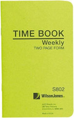 Wilson Jones - 36 Sheet, 4-1/8 x 6-3/4", Foreman\x92s Time Book - White - Caliber Tooling